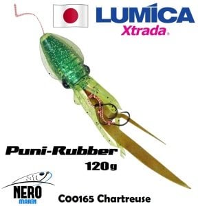 Lumica Xtrada Puni Rubber Tai Rubber Slider 120g. C00165 Chartreuse