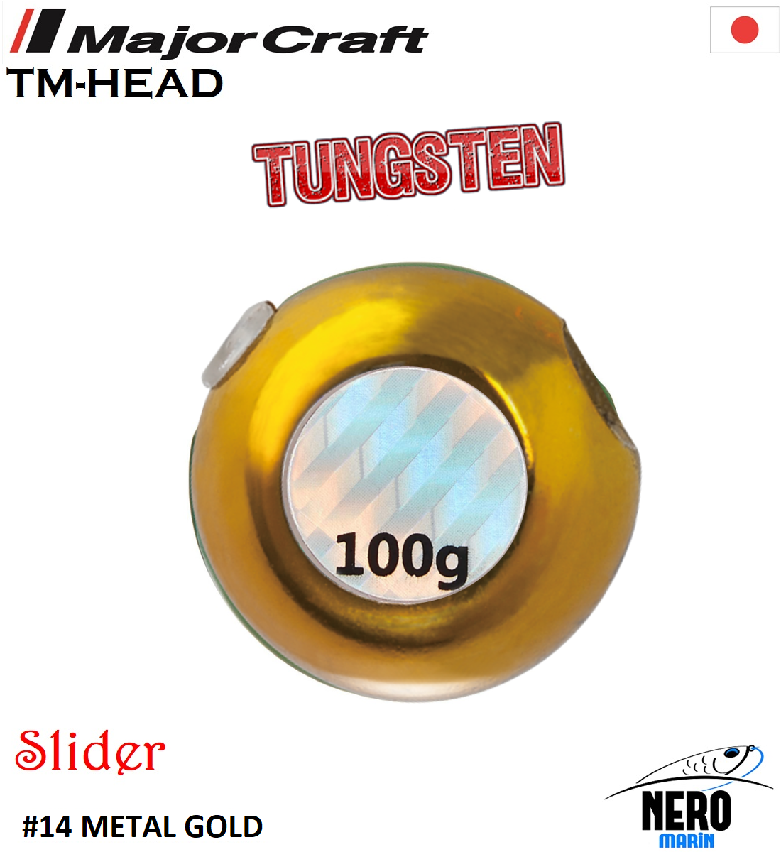MC TMTG-Tungsten Head Slider 100g #14 Metal Gold