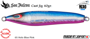 Sea Falcon Cast Jig 40 Gr.	05	Holo Blue Pink