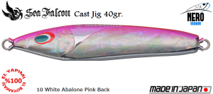 Sea Falcon Cast Jig 40 Gr.	10	White Abalone Pink Back