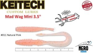 Keitech Mad Wag Mini 3.5'' #011 Natural Pink