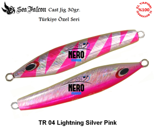 Sea Falcon Cast Jig 30 gr. TR-04 Silver Lightning Pink