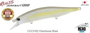 Realis Jerkbait 120SP CCC3162 Chartreuse Shad