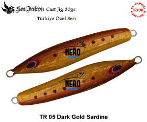 Sea Falcon Cast Jig 30 gr. TR-05 Dark Gold Sardine