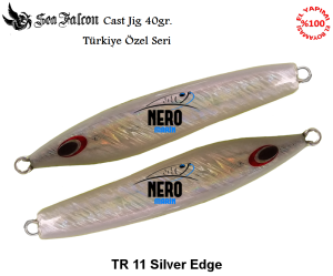 Sea Falcon Cast Jig 40 gr. TR-11 Silver Edge Glowing
