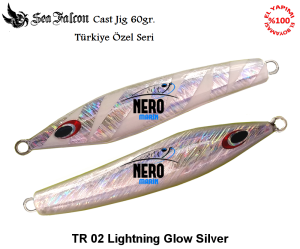 Sea Falcon Cast Jig 60 Gr	TR-02	Lightning Glow Silver