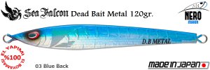 Dead Bait Metal 120 Gr.	03	Blue Back