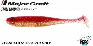 MC Stabi Shad Slim 9cm Silikon Balık STB-SLIM 3.5''#001 Red Gold