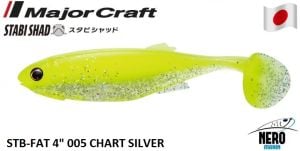 MC Stabi Shad Fat 10cm Silikon Balık STB 4''#005 Chart Silver