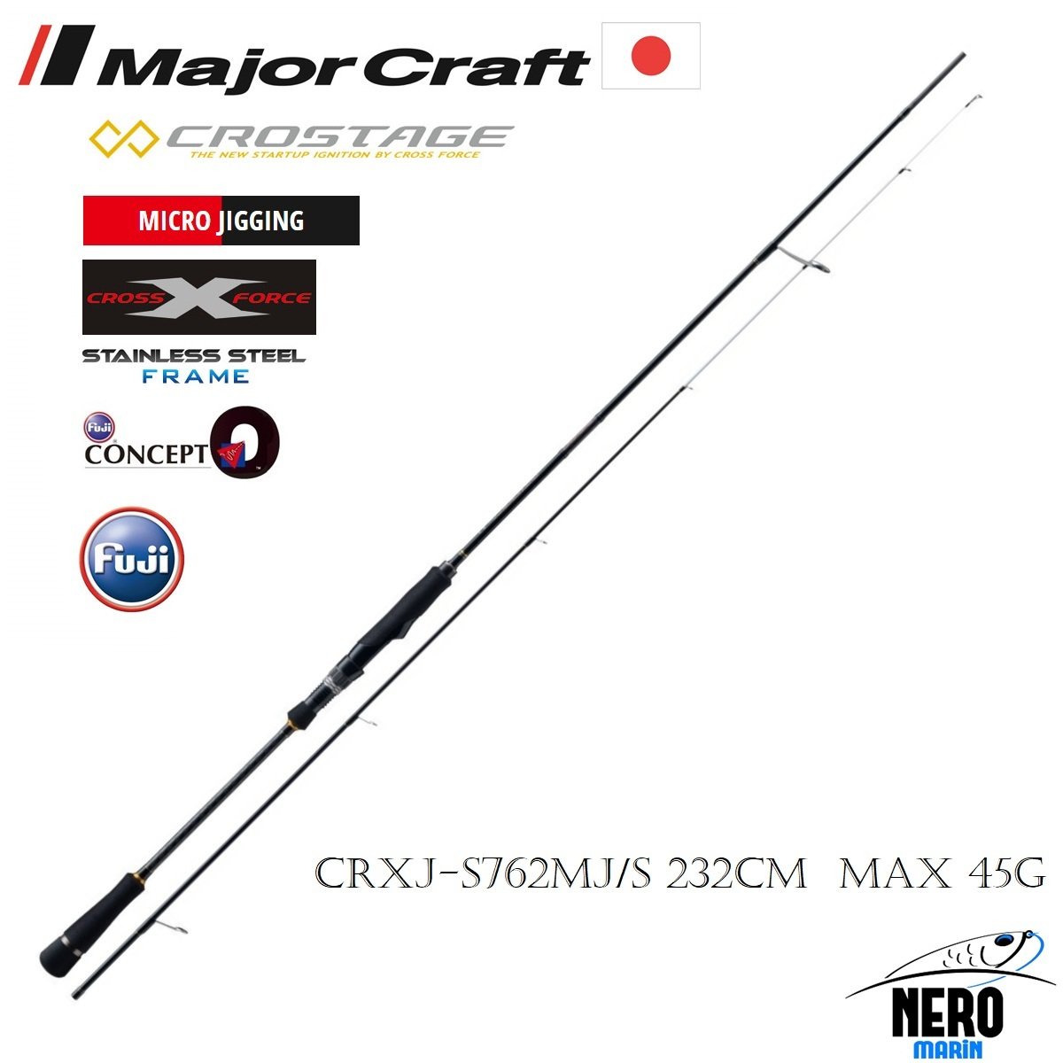 MC New Crostage CRXJ-S762MJ/S Offshore Micro Jigging Kamış 232cm Max 45g