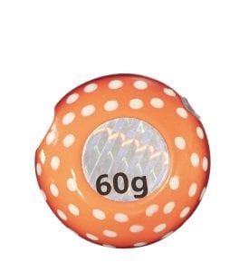 MC TM-Head Slider Tai Rubber Jig 60g #50 Orange Red Dot Glow