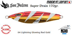 Sea Falcon Super Drain Jig 170gr. 04 Lightning Glowing Red Gold