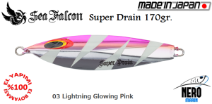 Sea Falcon Super Drain Jig 170gr. 03 Lightning Glowing Pink