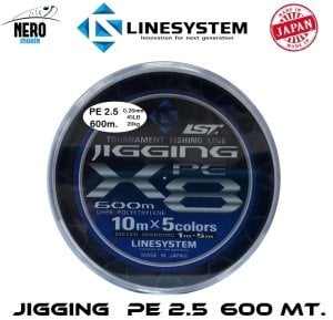 Linesystem Jigging X8 600mt. PE 2.5