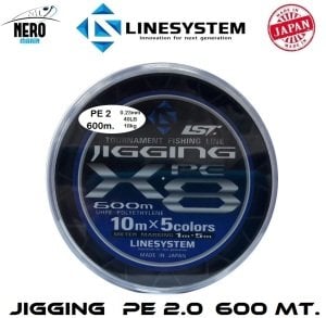 Linesystem Jigging X8 600mt. PE 2.0