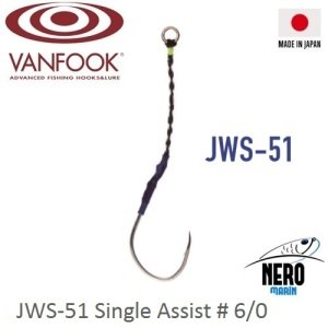 Vanfook Tekli Asist İğne JWS-51 #6/0 (3 pcs./pack)