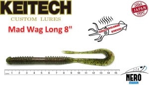 Keitech Mad Wag Long 8'' #208 Watermelon PP. Red