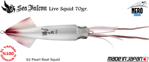Live Squid 70 Gr.	02	Pearl Real Squid