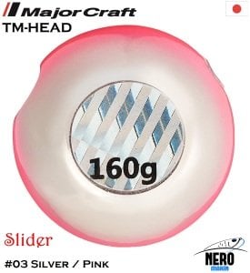 MC TM-Head Slider Tai Rubber Jig 160g #03 Silver Pink