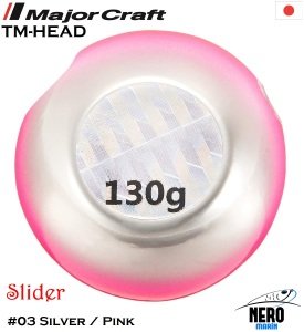 MC TM-Head Slider Tai Rubber Jig 130g #03 Silver Pink