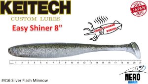 Keitech Easy Shiner 8'' #416 Silver Flash Minnow