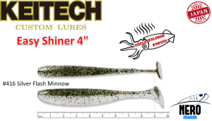 Keitech Easy Shiner 4'' #416 Silver Flash Minnow