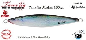 Ababai Jig 180gr. 09 Mackerel Blue Glow Belly