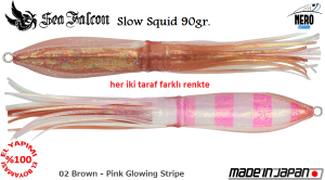 Slow Squid 90 Gr.	02	Brown Pink Glowing Stripe