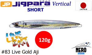 MC Jigpara Vertical Short JPV-120gr #83 Live Gold Aji