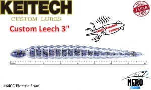 Keitech Leech 3'' #440C Electric Shad