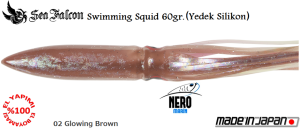Swimming Squid 60 Gr. Yedek Kılıf	02	Glowing Brown