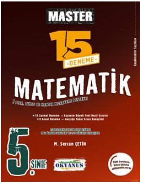 5.Sınıf Matematik Master 15 Deneme Okyanus Yayınları