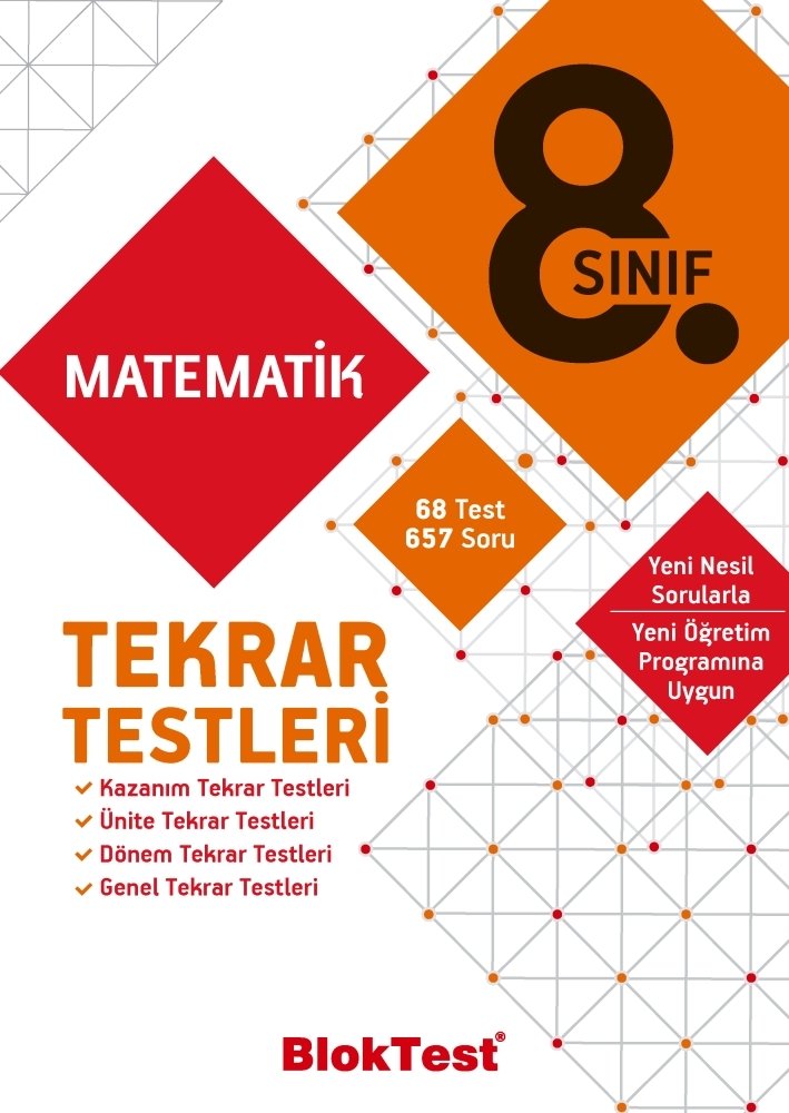 8.Sınıf Matematik Tekrar Testleri Tudem Yayınları