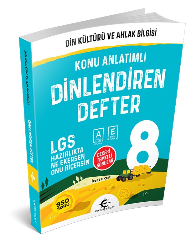 8.Sınıf Din Kültürü ve Ahlak Bilgisi Dinlendiren Defter Eker Test