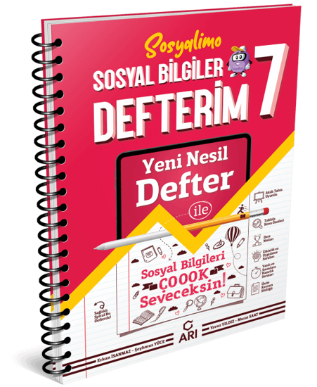 7. Sınıf Sosyalimo Sosyal Bilgiler Defterim Arı Yayınları