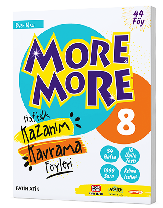 More & More 8 Haftalık Kazanım Kavrama Föyleri Kurmay Elt