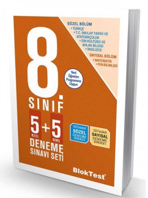 8.Sınıf LGS Deneme Sınavı Seti 5+5 Bloktest Yayınları