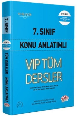 7.Sınıf VİP Tüm Dersler Konu Anlatımlı Editör Yayınları