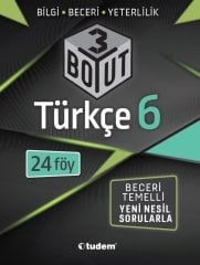 6.Sınıf Türkçe 3 Boyut 24  Föy Beceri Temelli Soru Bankası Tudem Yayınları