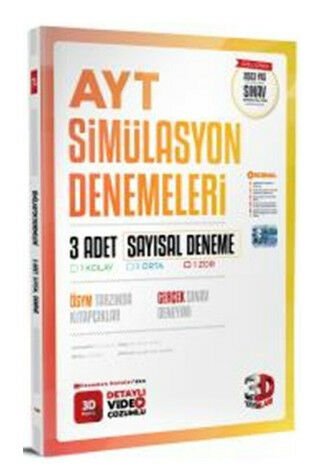 3D Yayınları AYT Sayısal 3 lü Simülasyon Genel Deneme