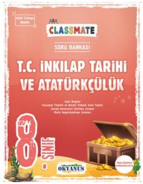 8.Sınıf Classmate T.C. İnkilap Tarihi Ve Atatürkçülük Soru Bankası Okyanus Yayınları