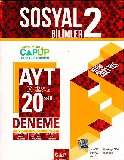 Çap Yayınları AYT Sosyal Bilimler 2 Up 20 x 40 Deneme