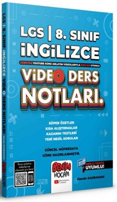 2022  8.Sınıf LGS İngilizce Video Ders Notları (Konu Anlatımı) Benim Hocam Yayınları