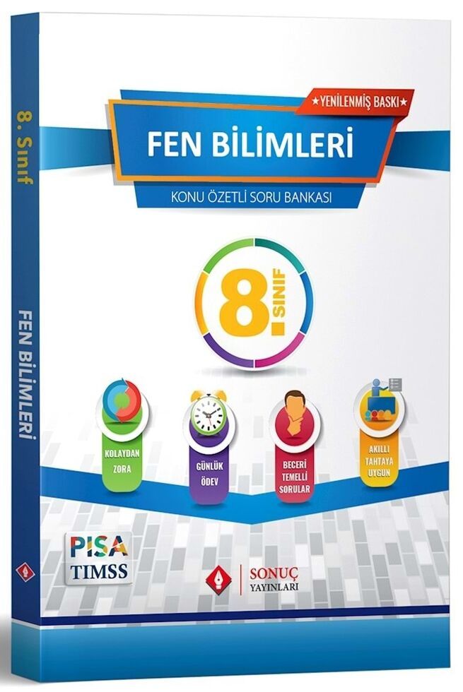 Sonuç Yayınları 8. Sınıf Fen Bilimleri Konu Özetli Soru Bankası