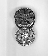 Silver 7 Spoke Wheels 1/10 Car 3mm Offset ( 2 pcs)