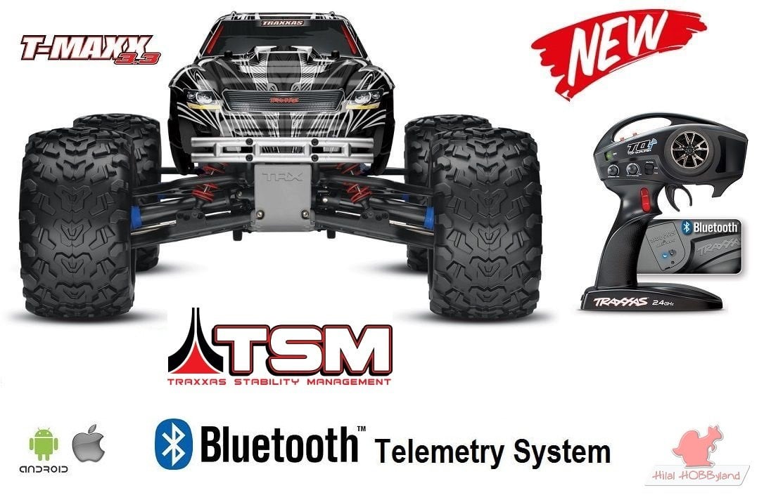 Traxxas T-Maxx 3.3 4WD RTR Nitro Monster Truck w/TQi 2.4Ghz, TSM & Bluetooth Link Module & Telemetry