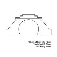 Faller 272579 1/160 Çift Hatlı, Kesilmiş Taş Görünümlü Tünel Giriş Portalı Demonte Plastik Maketi