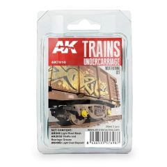 AK Interactive 7010 3x35 ml. Wagon Boji ve Tekerlek Eskitme Efekti, Enamel Maket Boyası Seti