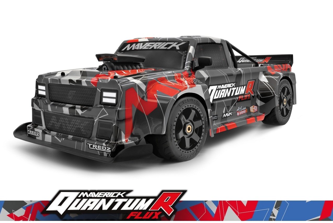 QUANTUM-R FLUX 4S 1/8 4WD RACE TRUCK - GREY/RED