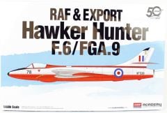 Academy 12312 1/48 RAF & Export Hawker Hunter F.6/FGA.9 Savaş Uçağı Demonte Plastik Maketi